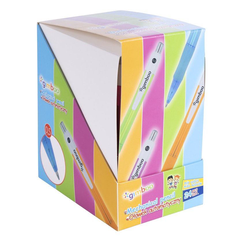 Ołówek automatyczny GIMBOO 05mm mix kolorów