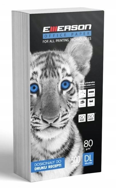 Papier Xero na RECEPTY 210x99mm 80g A'500 Emerson