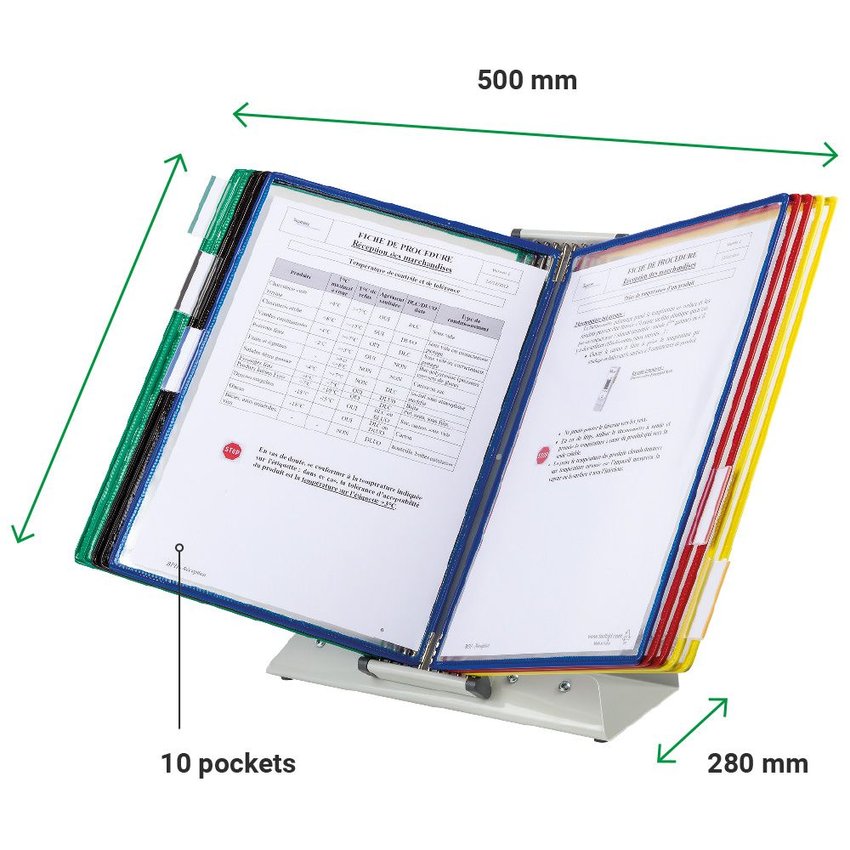 Biurkowy System Prezentacyjny Tarifold A4 +10 Paneli Prezentacyjnych Mix Kolorów