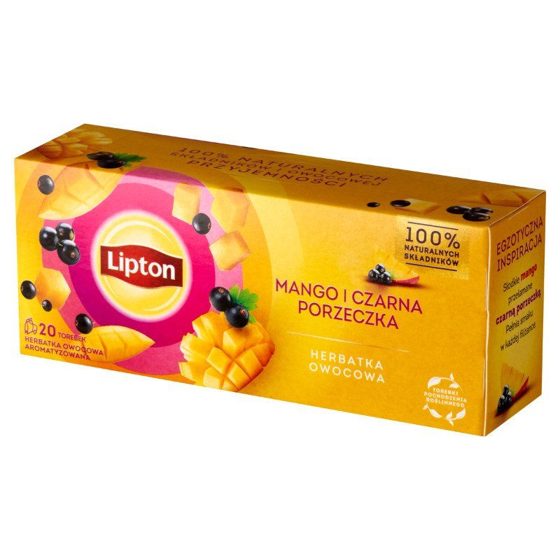 Herbata Lipton Owocowa Mango I Czarna Porzeczka 20 Torebek