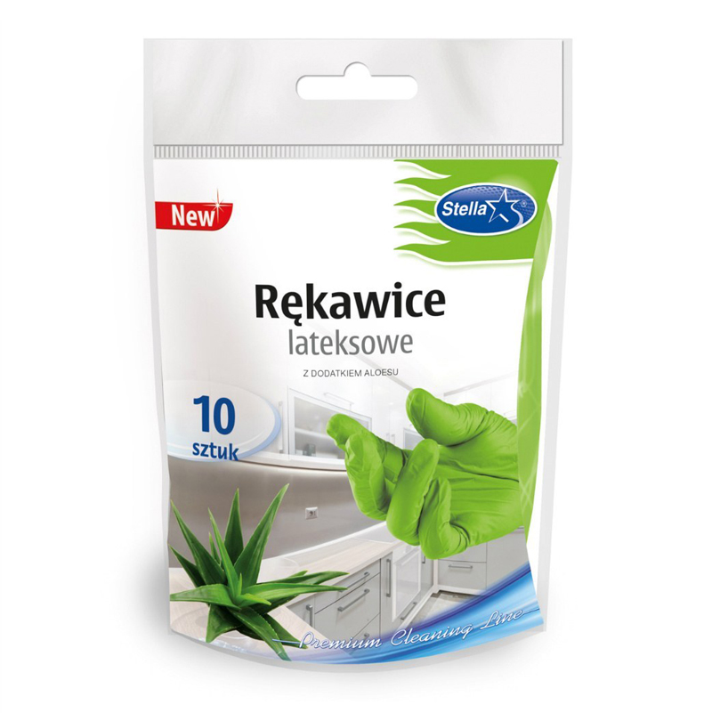 Rękawice Lateksowe z Dodatkiem Aloesu A'10 /Stella