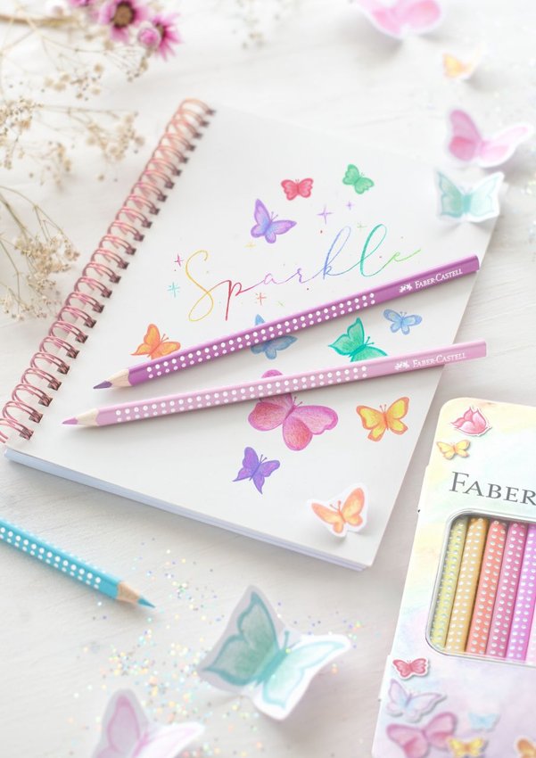 Kredki Ołówkowe Sparkle Pastel 12 Kol.Opakowanie Metalowe Faber-Castell
