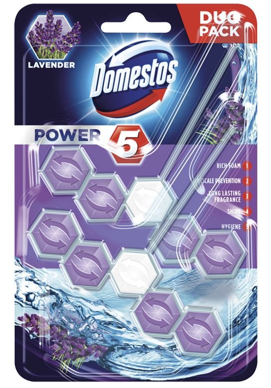 Domestos Power 5 Kostka WC Duo Zawieszka Lavender