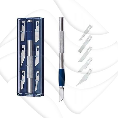 Skalpel Z Gumowym Uchwytem 6xOstrze / Leniar