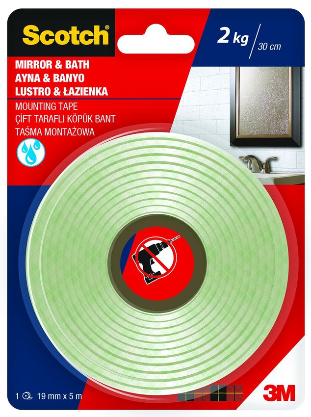 Taśma Montażowa Scotch Łazienka 19Mm X 5M Biała
