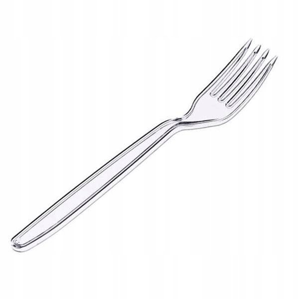 Widelce Deluxe PS 18 cm przezroczyste 'REUSE' 50szt.  /Papstar