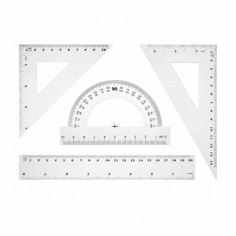 Komplet Geometryczny 20cm Przeźroczysty 4 Elementy  /Tetis