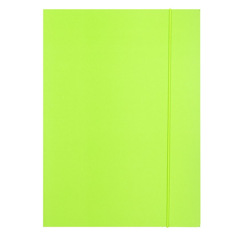 Teczka z gumką OFFICE PRODUCTS Fluo soft touch karton/lakier A4 320gsm 3-skrz., mix kolorów