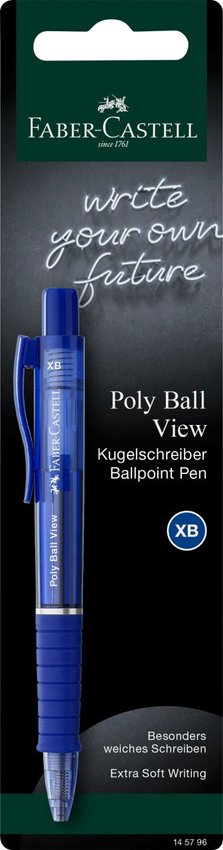 Długopis Poly Ball View 1 Szt. Blister Mix Kolorów Faber-Castell