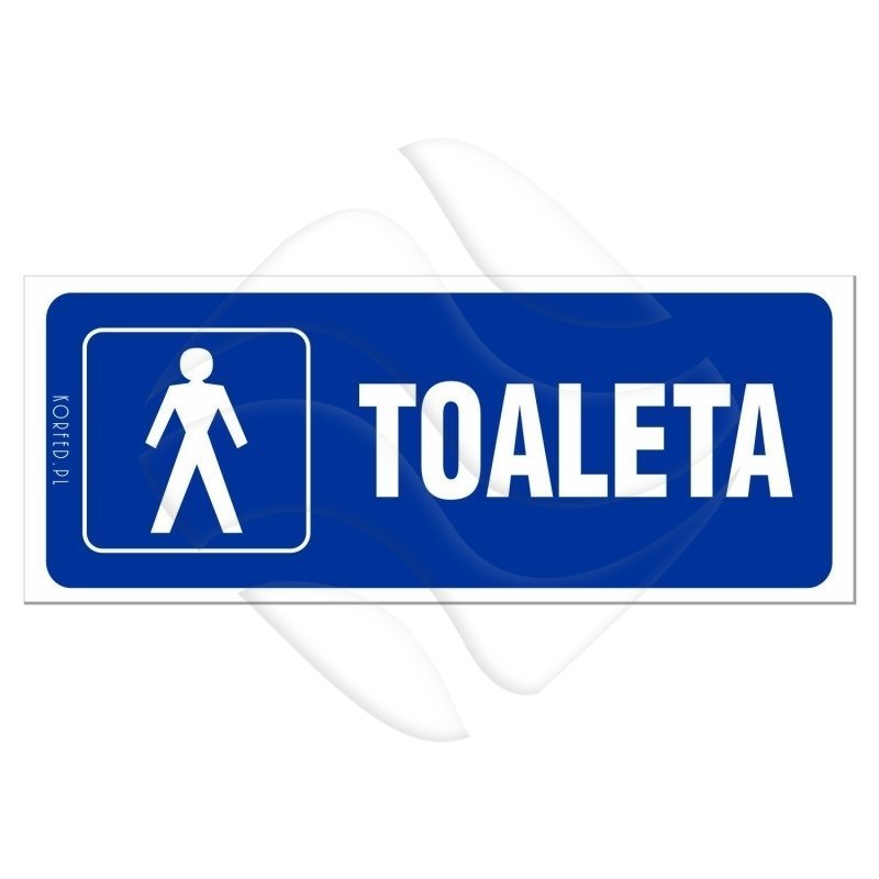 Naklejka "Toaleta Męska" 210x80mm /Korfed