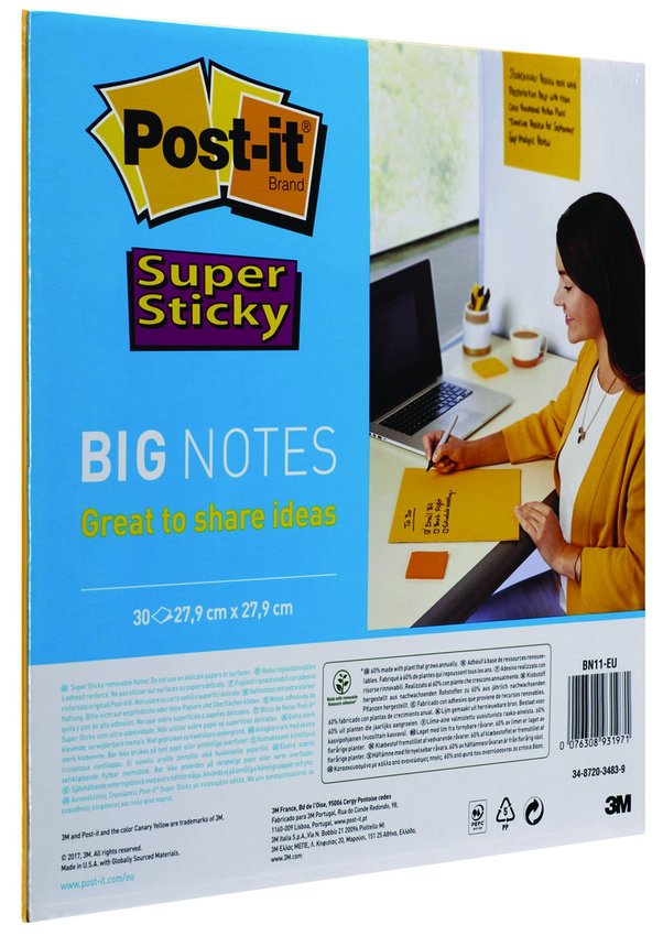 Suchościeralna Folia W Rolce Post-It Dry Erase (Def4X3-Eu) 91X122Cm Biała