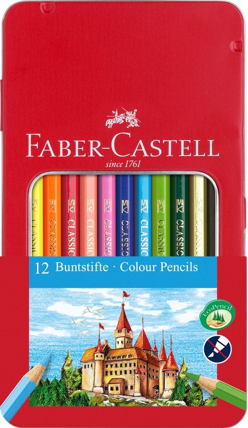 Kredki Zamek 12 Kol. Opak. Metalowe Faber-Castell