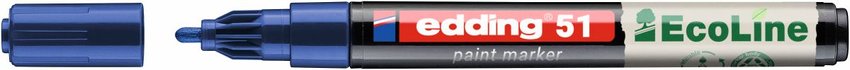 Marker olejowy na bazie wody e-51 EDDING EcoLine 1-2mm niebieski