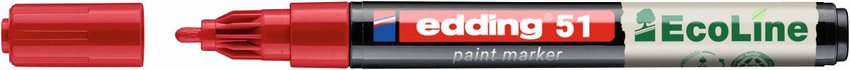 Marker olejowy na bazie wody e-51 EDDING EcoLine 1-2mm czerwony