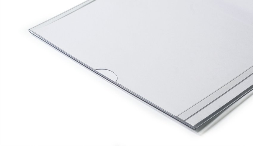 Szyld Regałowy i Alejkowy Samoprzylepny A5 Poziomy Przezroczysty /Durable 185819