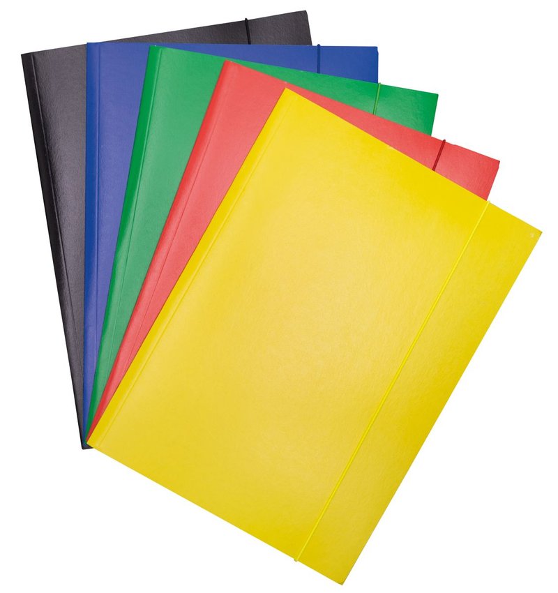 Teczka z gumką OFFICE PRODUCTS karton A4 300gsm 3-skrz., mix kolorów