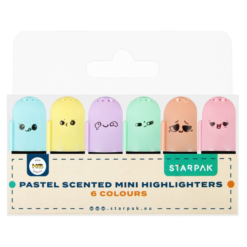 Zakreślacze Mini 6kol Zapachowe Pastel /Starpak
