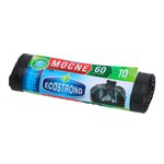 Worki Na Śmieci LDPE 60L A'10 Czarne z Taśmą Ecostrong /Sipeko