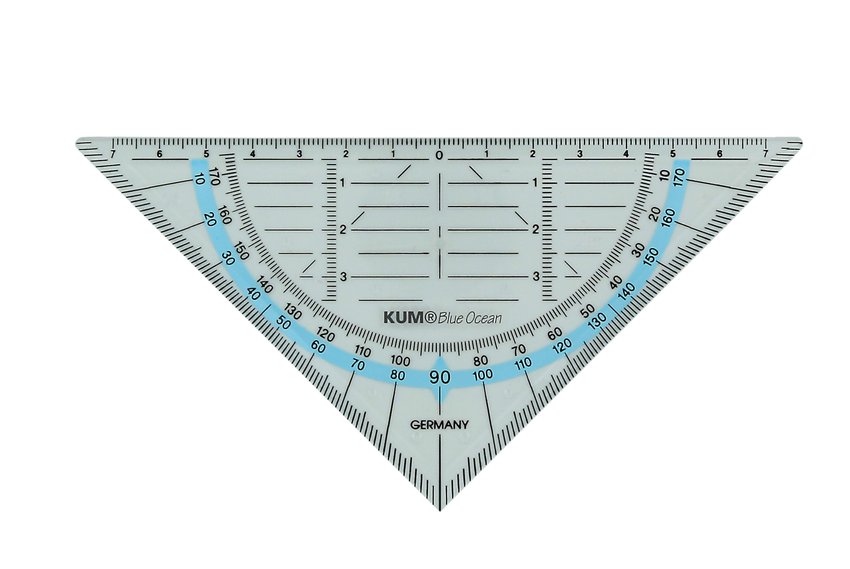 Ekierka Z Kątomierzem Kum 262 Blue Ocean Biodegradowalna