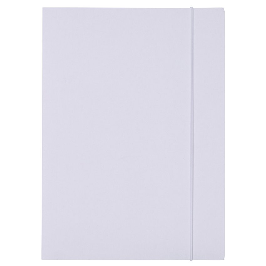 Teczka z gumką OFFICE PRODUCTS Budget karton  A4 250gsm 3-skrz., biała