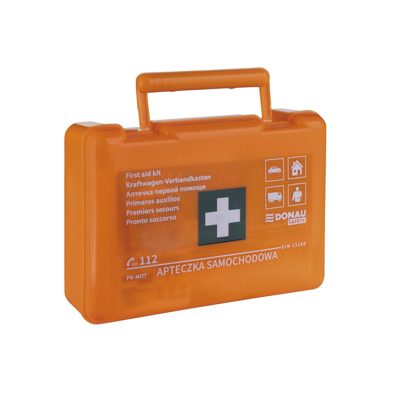 Apteczka Samochodowa Donau Safety Plastikowa Bd Din Pomarańczowa  /DONAU SAFETY