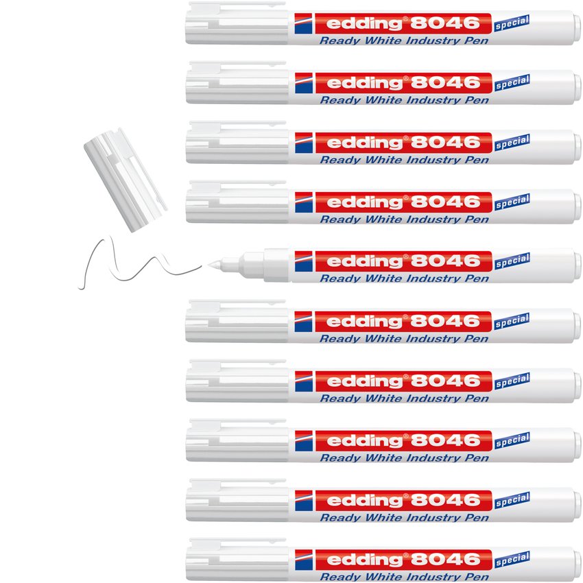 Marker przemysłowy permanentny e-8046 EDDING biały