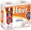 Papier Toaletowy Celulozowy Velvet Najdłuższy 2-Warstwowy 486 Listków 4Szt. Biały