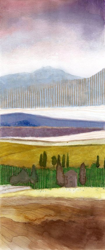 Pisak Akwarelowy Goldfaber Aqua Dwustronny Zestaw Tuscany 6 Szt. Faber-Castell