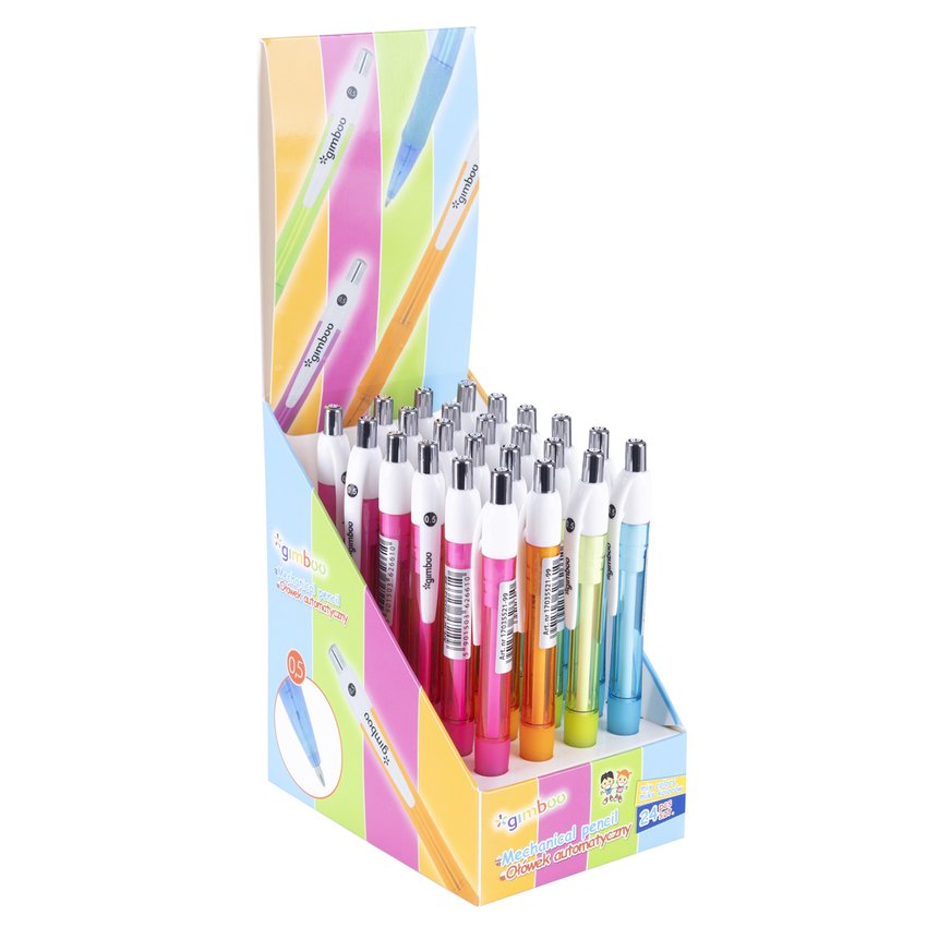 Ołówek automatyczny GIMBOO 05mm mix kolorów