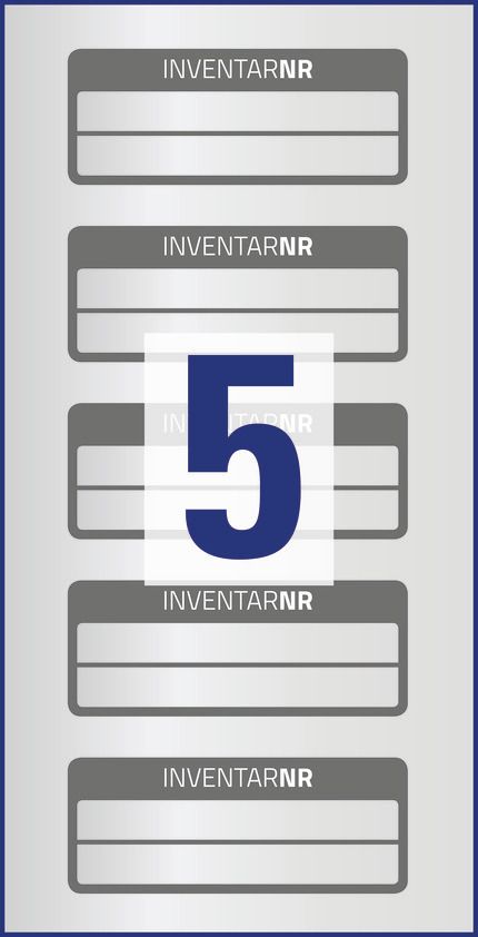 Etykiety Inwentaryzacyjne 2 Liniowe Avery 50x20 10/A4 A'5 Srebrno-Szare No.6909
