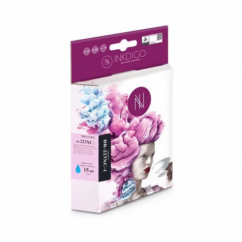 Tusz do Brother LC-223XL DCP-J4120/MFC-J4420/J4425/J4625/J5320 Cyan /Inkdigo