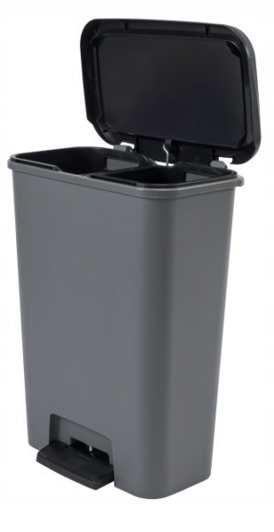 Kosz Na Śmieci 2x23L Compatta z Pedałem Szary /Curver 249813