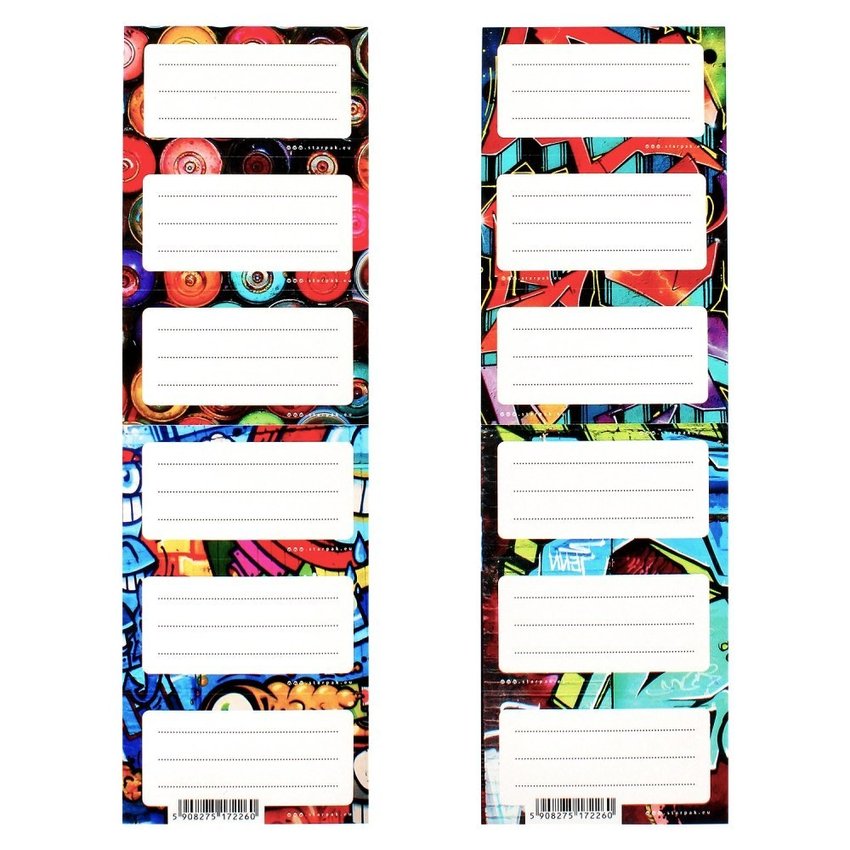 Naklejki Na Zeszyt 6szt. Graffiti /Starpak