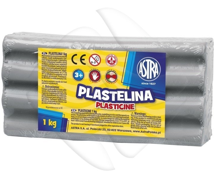 Plastelina 1kg Popielata /Astra