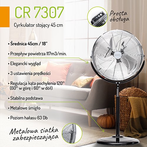 Cyrkulator stojący 45 cm Camry CR 7307