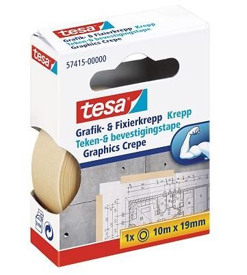 Taśma Do Mocowania Grafik I Rysunków Technicznych 10m x19mm Kreppa Grafik /Tesa