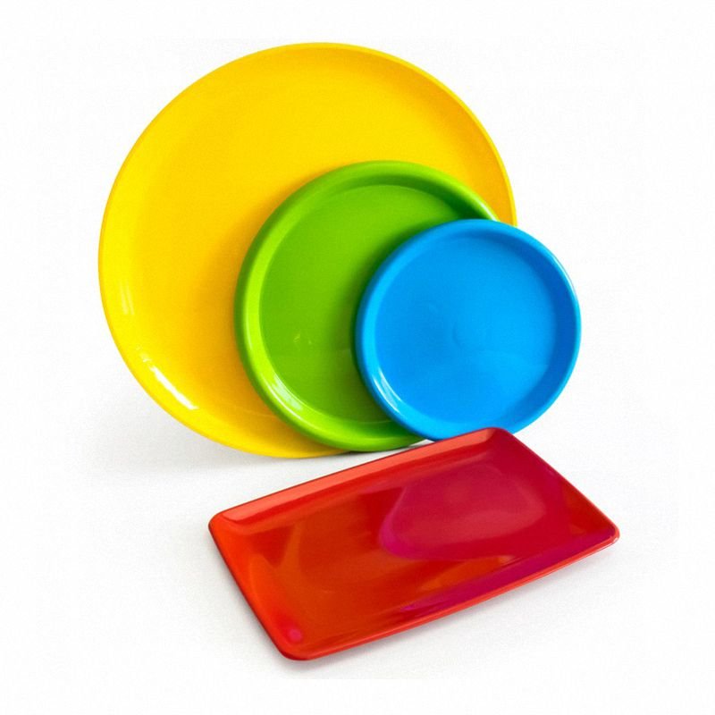 Talerz Plastikowy 25,5cm (szt.) Okrągły Party Niebieski / Mintra