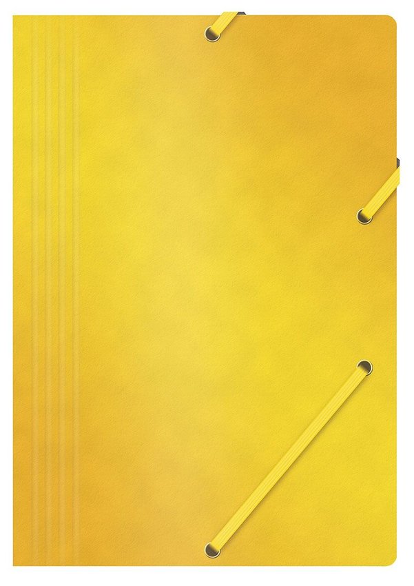 Teczka Z Gumką Office Products Preszpan A4 390Gsm 3-Skrz. Żółta