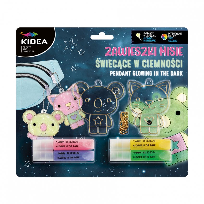 Zawieszki Misie Świecące w Ciemności /Kidea
