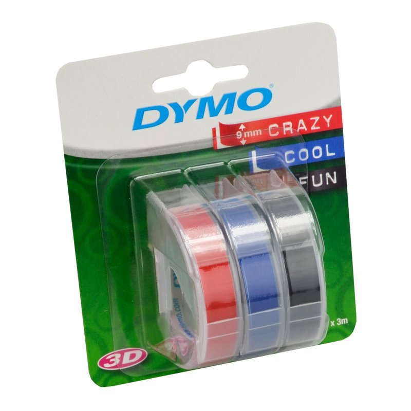 Taśma Dymo 3D 3 Rolki 3m x 9mm mix