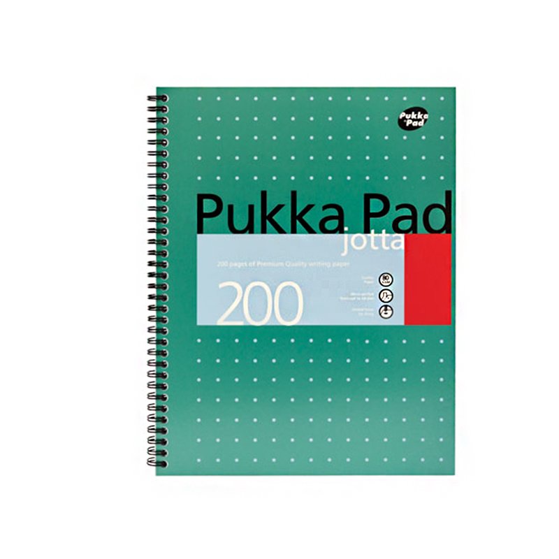 Kołozeszyt A4 200K Kr Jotta Metallic Zielony /Pukka Pad JM018SQ
