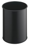 Kosz Na Śmieci 15 Litrowy Metalowy Klasyczny Okrągły Czarny /Durable 330101