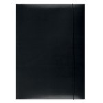 Teczka Z Gumką Office Products Karton/Lakier A4 350Gsm 3-Skrz. Czarna