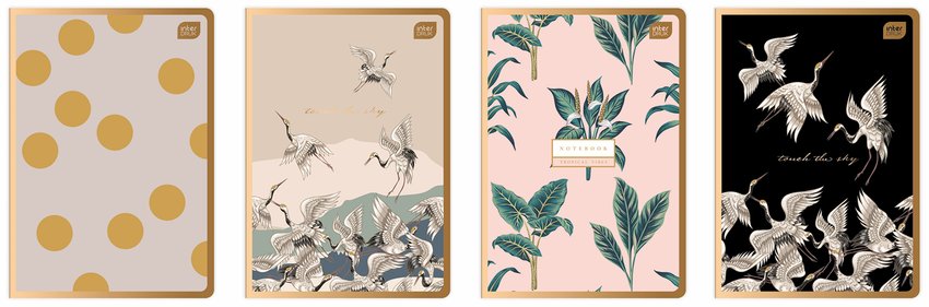 Zeszyt A5 Metallic Satin Gold 70g, linia 80 kartek /  Interdruk