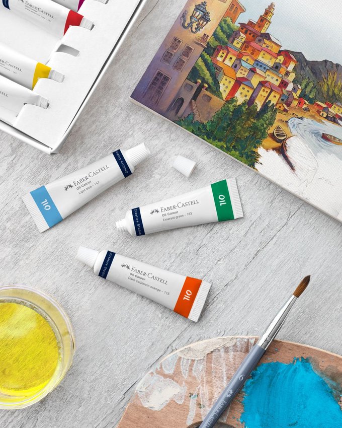 Farby Olejne Creative Studio 12 Kolx 9 Ml Tubki Opakowanie Kartonowe Faber-Castell