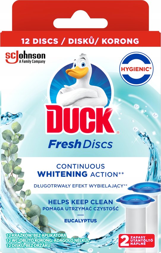 Żel Wc Duck 2x36ml Punktowy Eukaliptus Zapas