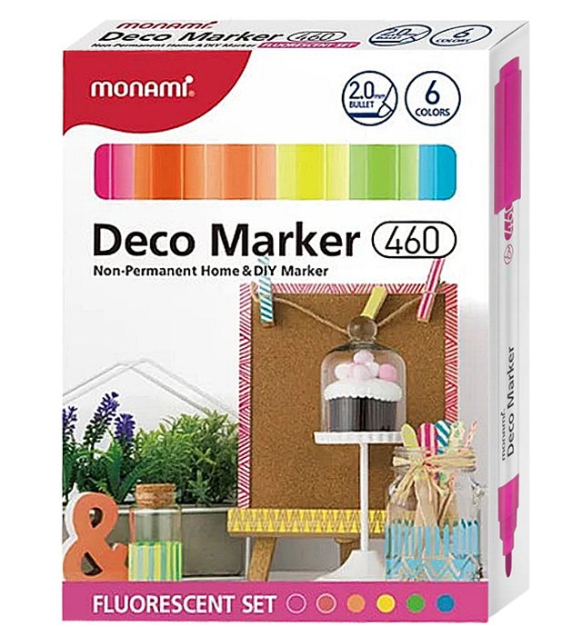 Markery akrylowe Deco Marker B 460 6 kol. Fluorescent /MonAmi (2080001505)