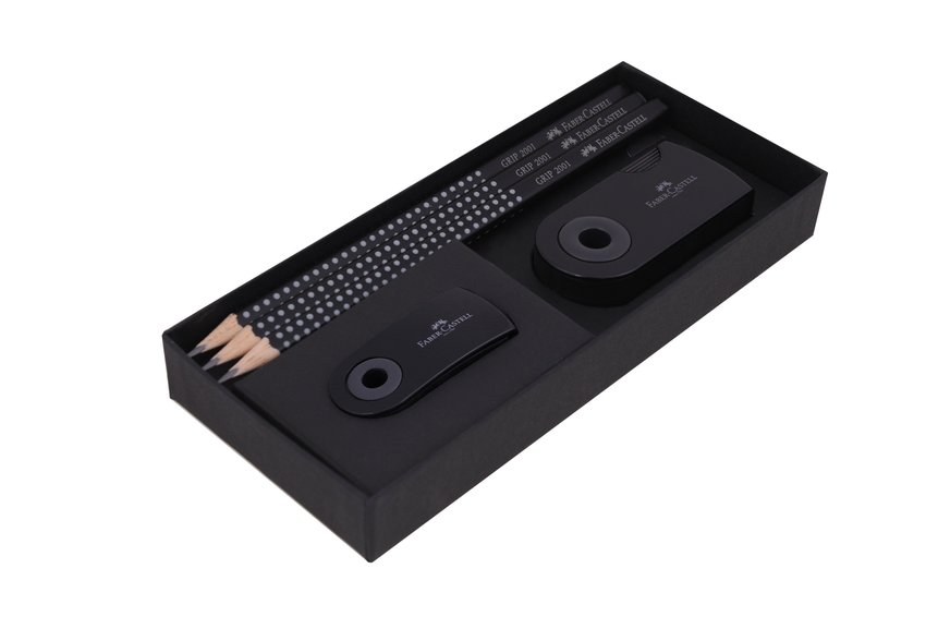 B2B Zestaw Wokół Ołówka Black (3 Ołówki+Gumka Sleeve Mini+Temperówka Sleeve) Faber-Castell