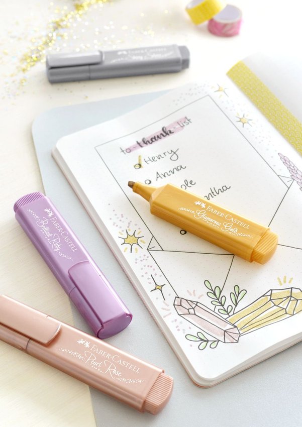 Zakreślacz 1546 Metaliczny Creativ Studio 4 Kol. Op. Kartonowe Faber-Castell