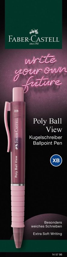 Długopis Poly Ball View 1 Szt. Blister Mix Kolorów Faber-Castell